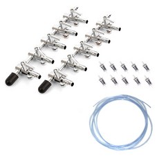 SUAQUA 不銹鋼空氣分配器 5 孔軟管組, 2套