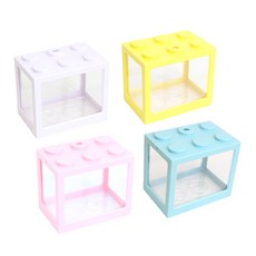 積木毬藻鬥魚缸4件組, 混合色, 1個