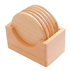 Market P.O 木質現代風茶杯墊組, 單一顏色, 1個