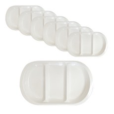 abm 直式3格分隔盤, 白色, 7個