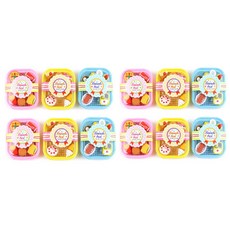 便當盒橡皮擦 3種, 混色, 4套