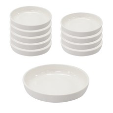 ABM 高腳陶瓷盤 5號, 白色, 10個