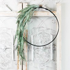 Garden in the City 石松人造花環, WHITEGREEN, 1個