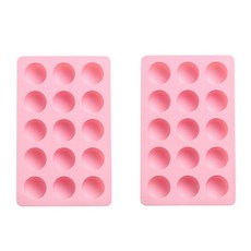 歐文簡單的冰模, C型粉紅色, 2個