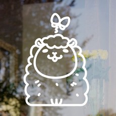 Supul 圖案重點貼紙 動物大圖示 34, 白色