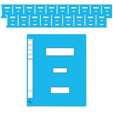 ECO Chungwoon 大容量PP政府文件夾, 天藍色, 20個