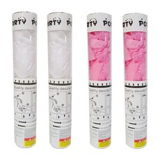 웨딩폭죽 플라워샤워 파티꽃가루 2종 x 2p, 화이트 + 핑크, 1세트