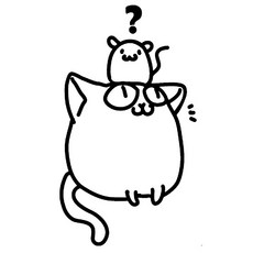 Soopool 圖案重點貼紙 動物大圖示 07, 黑色