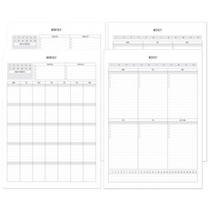 Dares Scheduler 每月 2p + 每週 2p 套裝, 混色