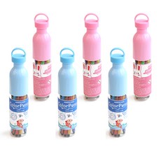 民畫水性簽字筆 12色 2種 x 3入, 粉紅色, 藍色, 1套, 72個