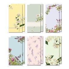 Mellow 英式花園紅包袋6款組, 12個裝, 綜合色