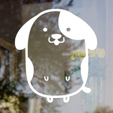 Supul 圖案重點貼紙 動物大圖示 40, 白色