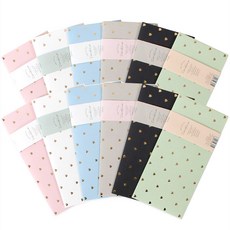 TOCTOC 愛心印花金箔信封 6入, 混色, 2套