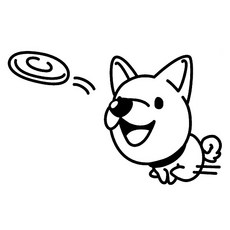 Supul 圖案重點貼紙 動物大圖示 01, 黑色