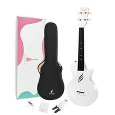 enya 碳纖維尤克里裡 Nova U Nova U 白色拾音器, 中音