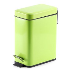 블럭마트 스테인레스 직사각형 휴지통 5L, 그린, 1개
