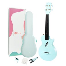 enya 碳纖維尤克里裡 Nova U Nova U 藍色拾音器, 中音