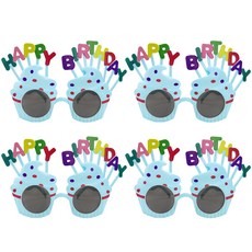 Livingda生日馬芬眼鏡, 藍色, 4個