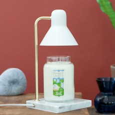 The Sweet Monomarble White Warmer + Yankee Candle Large Jazz + Halogen Bulb 2p, 乾淨的棉花