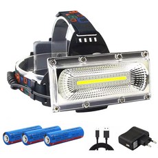 COB LED釣魚充電式頭燈 30W, 混色