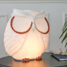 貓頭鷹小夜燈 M號, 白色