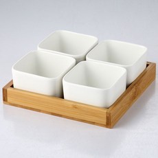 PUKO 正方形4件式上菜盤 C101, 混色, 1套