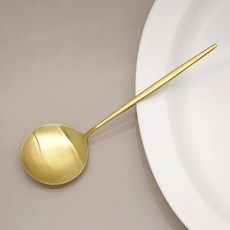 TABLE Art. 韓國製 Avella 霧面金色上菜匙, 單一顏色, 1個