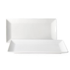 프렐류드 네오본 직사각 접시, 화이트, 2개