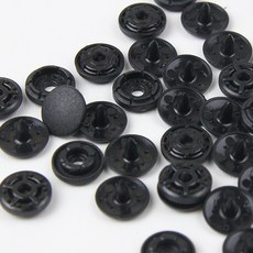 SUN GRIP 彩色四合扣 9mm, 黑色的, 40個