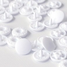 SUN GRIP 塑膠T形鈕扣, 白色, 40組