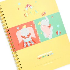 제이밀크 쌍둥이 수유일지 서커스 아기밴드덤보, 혼합색상, 1개