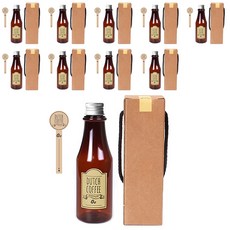 棕色PET瓶 銀蓋 貼紙組合 AR200 4M, 200毫升, 10組