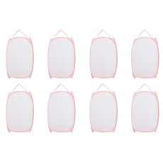 블럭마트 욕실 접이식 빨래 바구니, 핑크, 8개