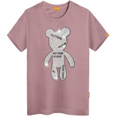 엘라모 남녀공용 큐빅스탠베어 통기성 반팔 티셔츠