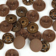 SUN GRIP 塑膠T形鈕扣 13mm, 棕色的, 40套