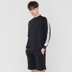 튜브트리 남성용 카디프 래쉬가드 + 돌핀 팬츠 세트, 혼합색상(상의) + ALLBLACK(하의)