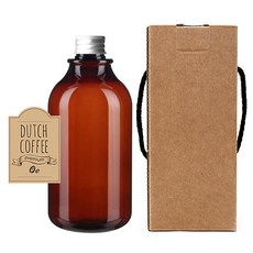 空瓶 ARB520 棕色 520ml+蓋子 銀色+盒子+貼紙 4組, 1套