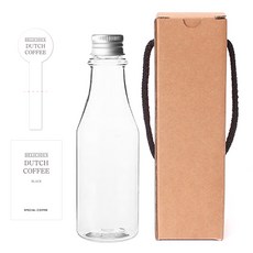 透明PET瓶 200ml AR200+鋁製C瓶蓋 銀色+瓶身標籤 簡單英文荷蘭咖啡S+瓶蓋封口標籤+盒子, 10組