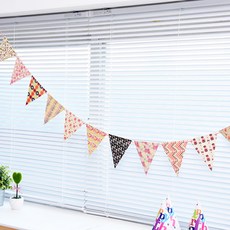 PARTYHAE 紙質迷你三角派對掛旗 3入, 熱帶花卉, 1個