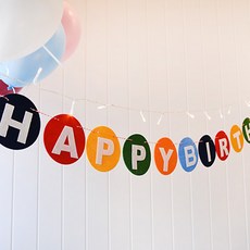 PARTYHAE 毛氈圓球生日掛旗, 彩虹, 參考詳細說明