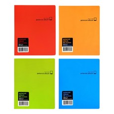 핑크풋 폴라로이드 앨범 4종 세트 4500 80p, 블루, 그린, 오렌지, 레드