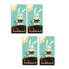 momsboard 磁性板擦 4入, 聰明兔