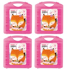 모나미 모니주 가방 크레파스 핑크 4p, 36색