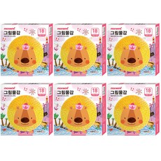 모나미 모니주 수채물감 핑크 6p, 6ml, 18색