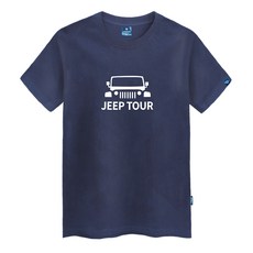 JEANMANIA 車子圖案印花圓領短袖T恤 TS-336, 海軍藍