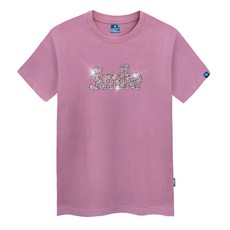 진마니아 남녀공용 큐빅 스마일 라운드 반팔 티셔츠 TS-133