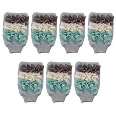 GUNU 목욕 샤워 스퀘어 바디스크럽 삼색 플라워, 그린, 7개, 1개입