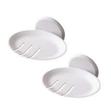 粉彩肥皂架, 白色, 2個