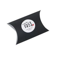 半月形盒子+百日貼紙 中文1組, 黑色的, 100套