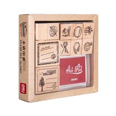 deLi JH公司木印10種+墨組, 混色, 單色